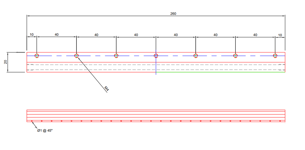 the drawing of the gripper bar