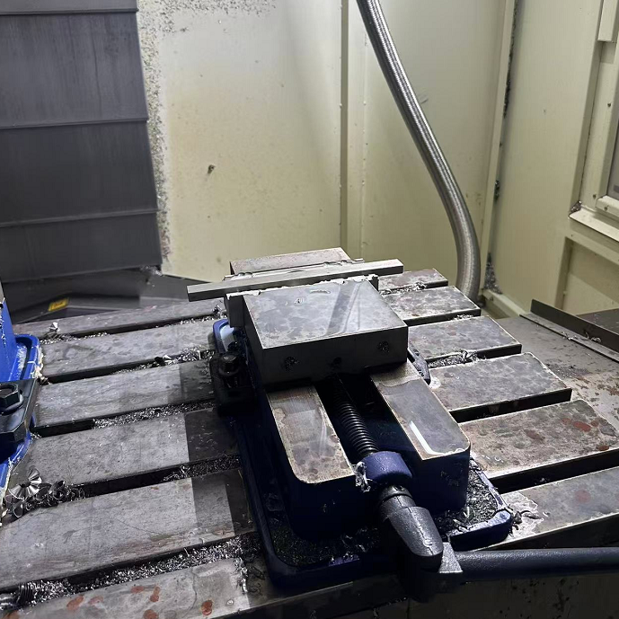 clamping the material