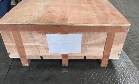 packing in the wooden case