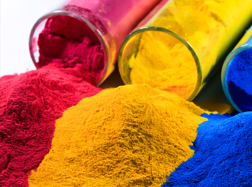 the different color powder