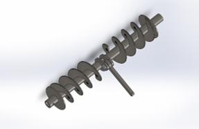 disegno 3d componente coclea