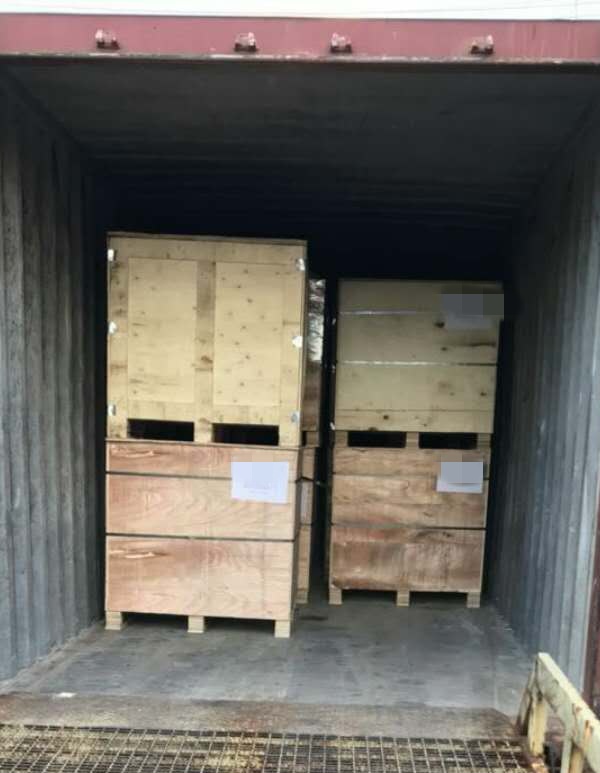 packed in wooden case