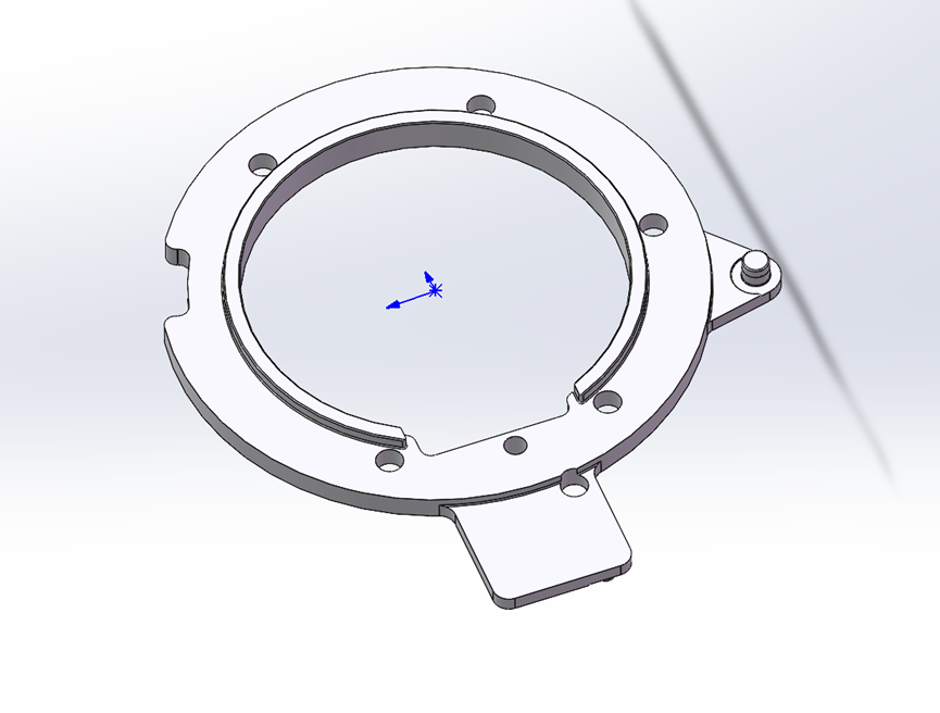 3D drawing of the PCB plate