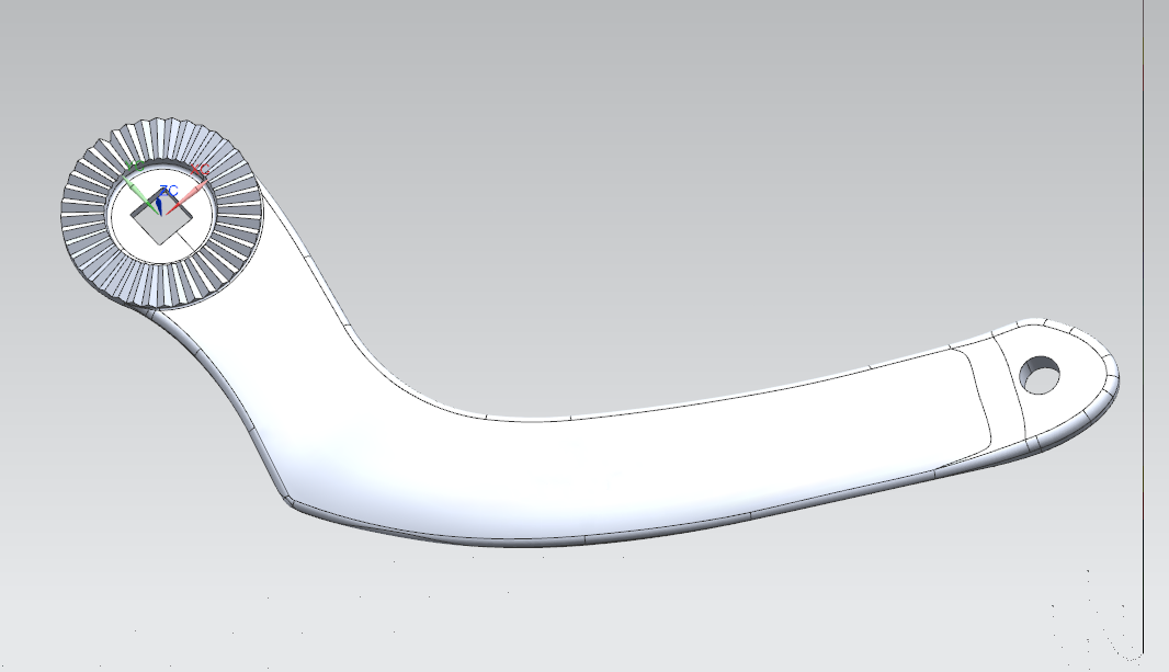 3D drawing of the long seat recliner