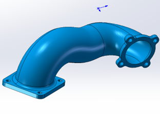 downpipe 3D drawing
