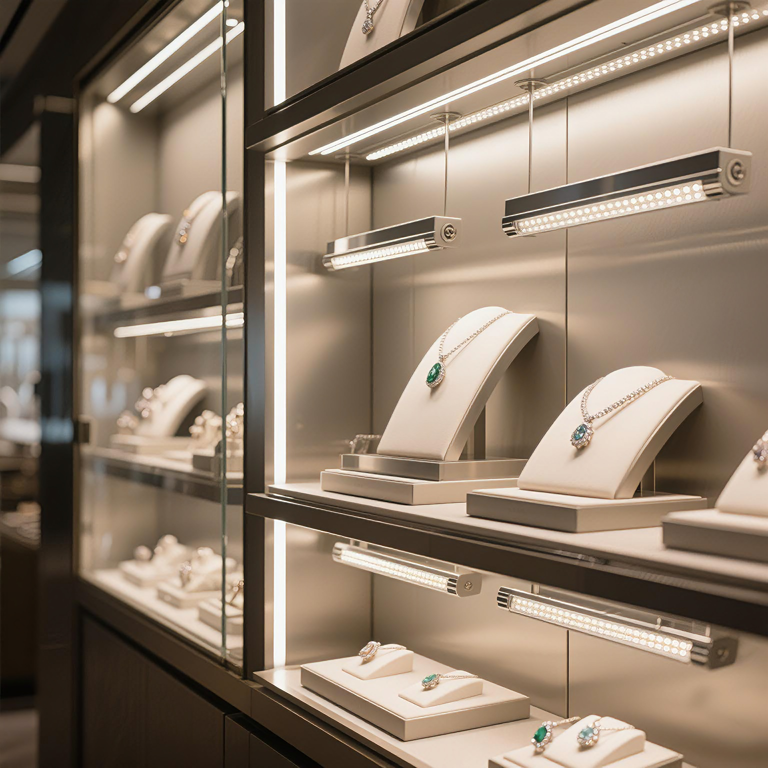 customize aluminum LED light for jewellery display case