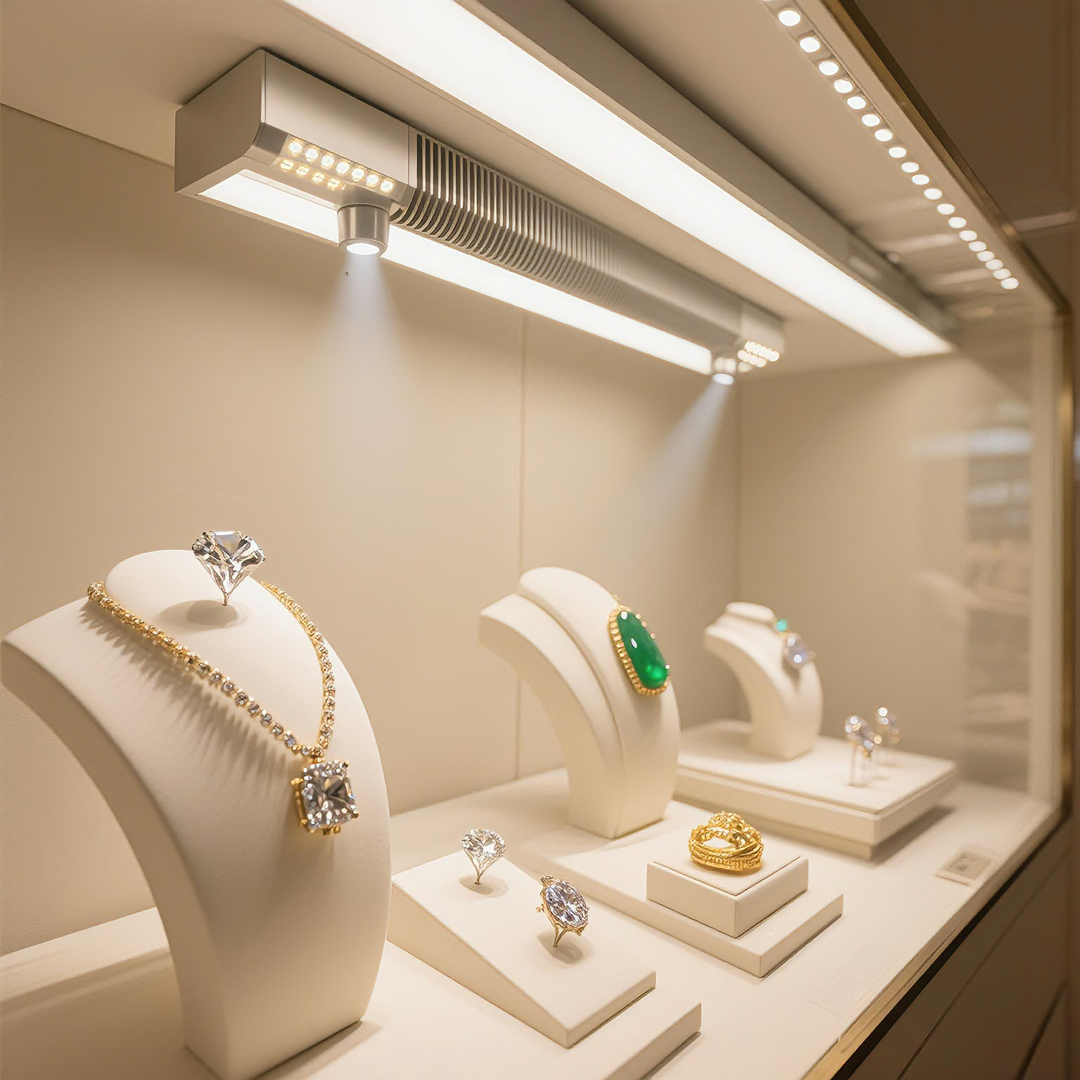 customize aluminum LED light for jewellery display case
