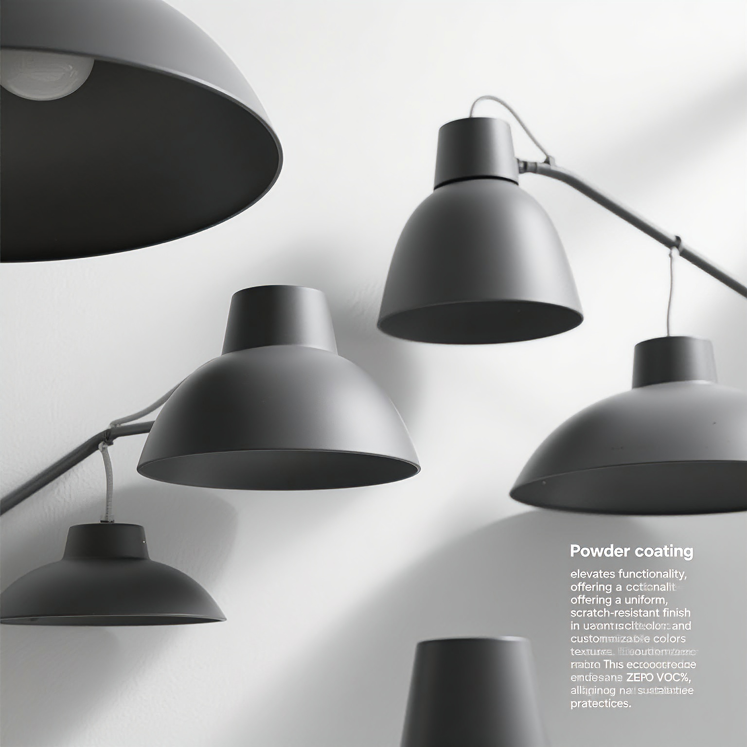 Custom Aluminum Die Casting Lampshade in Powder Coated