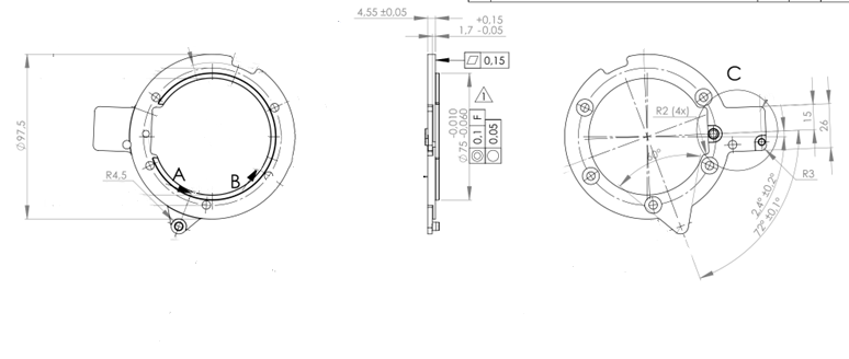 the sketch of the plate