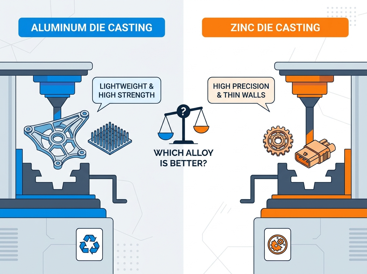 Die casting manufacturing process machinery and molds